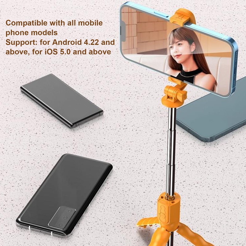Cute Cartoon Puppy Selfie Stick Tripod 26.4 Inch Extendable Handheld