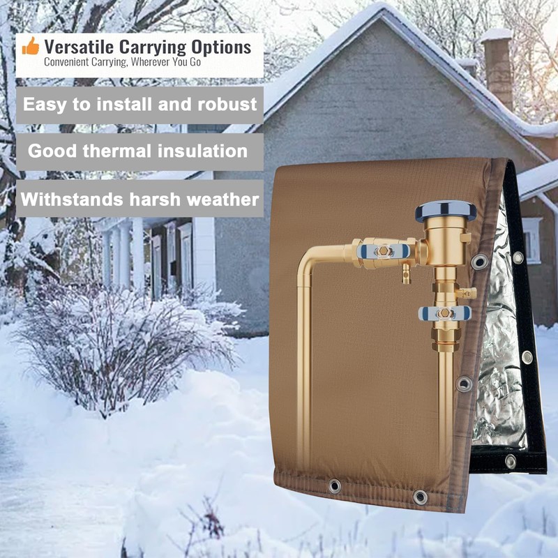 Backflow Preventer Insulated Cover (5˚F) Thick 6-Layer Fabric Pipe Insulation