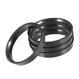 A ABSOPRO Universal Car Hub Center Center Ring 70.1mm to 65.1mm Plastic Black (Set of 4)