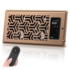 AITECAC 4"x10" Register Booster Fan with Remote Control and Thermostat - Energy Efficient HVAC Vent Booster Fan for Enhanced Home Airflow, Dimmable Display & Easy Installation-Airvent T4-10S