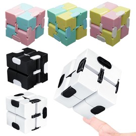 5 Pcs Infinity Cube, Fidget Cube, Fidget Cubes For Kids, Cube Fidget Toy, For Adults & Kids For Adults Office Staff Household Playing, Toy Birthday Present Gifts(Blue, Pink, Green, Yellow, White)