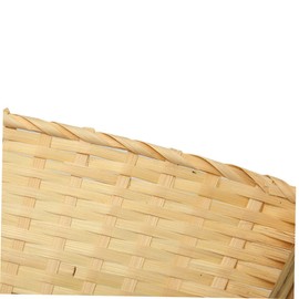 Healeved DIY Rattan Tray Woven Basket Bamboo Weaving Child Wooden Wicker Serving Tray, 30*30*5cm, 51P6211723E