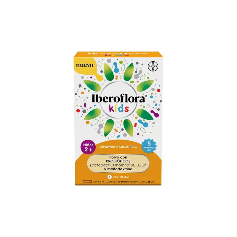 Iberoflora Kids Probióticos Para Niños Con Maltodextrina Sin Sabor