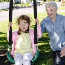 Mkitnvy Swing Attachment, Hammock Attachment Swing Suspension with 2 Heavy Duty Carabiners and D-Rings, Tree Protection Padding, Suspension Strap Kit, Holds up to 800 kg - 1.5 m