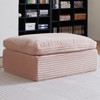 38.7" Large Square Ottoman, Cloud Pouf, Boneless, Dense Foam, Corduroy