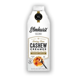 Elmhurst Milked - Caramel Brulee Cashew Creamer 25.4 Ounce (Pack of 6)