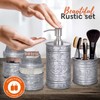 Autumn Alley Rustic Bathroom Accessories Set 4 - Galvanized Soap