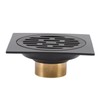 Floor Drain European Style Antique Stainless Steel and Copper Square