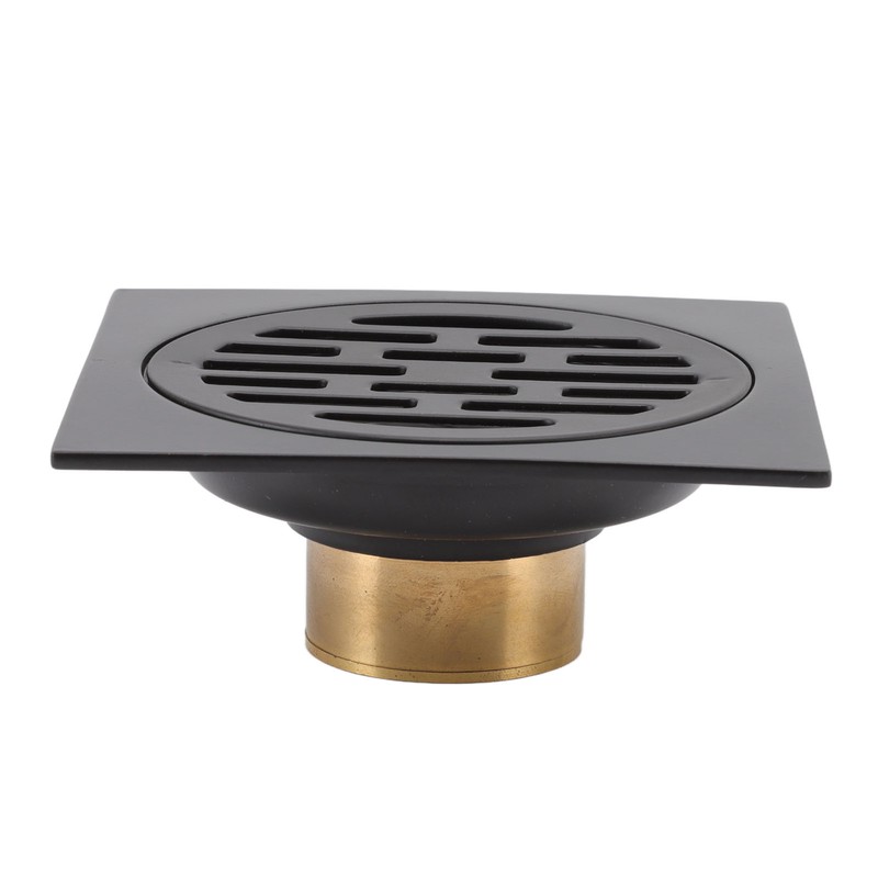 Floor Drain European Style Antique Stainless Steel and Copper Square