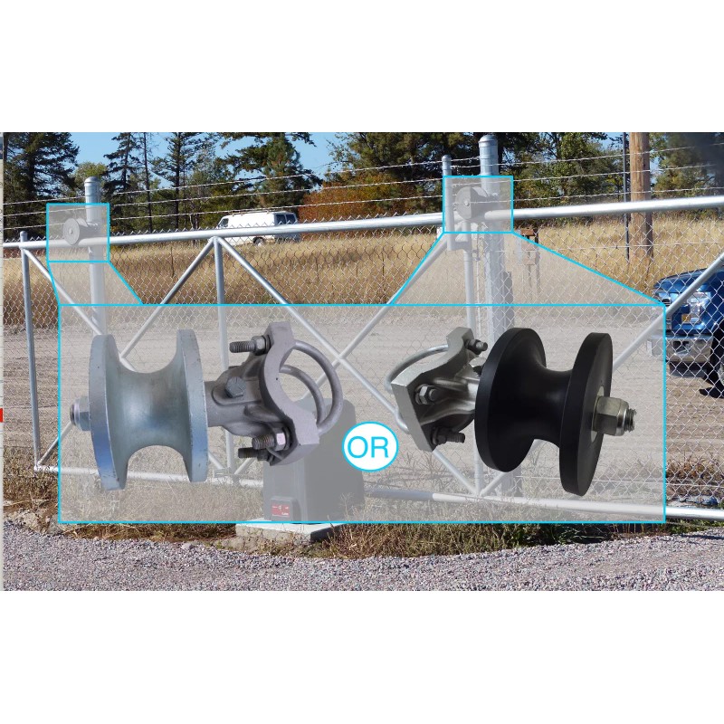 Jake Sales (2) Chain Link Rolling Gate NYLON TRACK ROLLERS:
