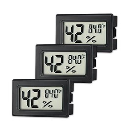 Hydrometer and Indoor Hygrometer Humidity Meter with Digital Thermometer,Large Humidor 3 Pack Hygrometer Mini Digital Greenhouse, Closet, Greenhouses in Fahrenheit (℉) Hermit Arab Accessories