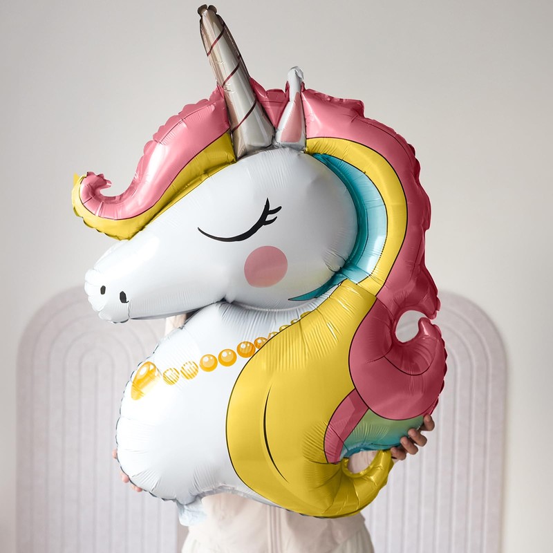 SNLN Unicorn 5th Birthday Party Decorations for Girls, Large Self