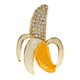 Banana Brooch Pins for Women, Tropical Banana Brooch Pin, Cute Banana Fruit Brooch Lapel Pin, Bohemian Banana Brooches Pins for Women Hat Bag Suit Dress Accessories Jewelry