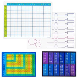 Dry Erase Multiplication Board 9x12in Double Sided Whiteboard with Chart for Classroom and Homeschool