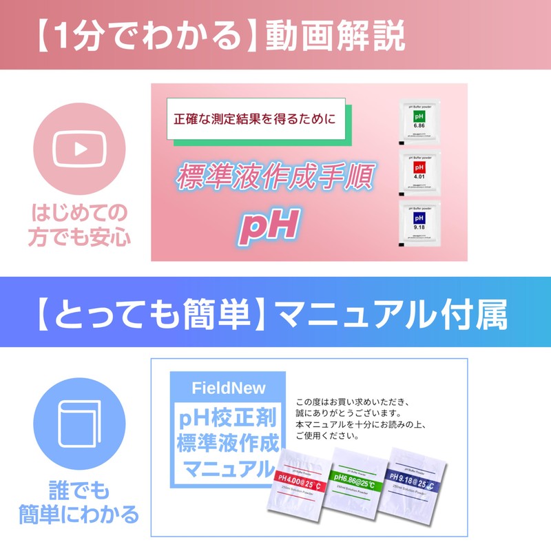 FieldNew pH Calibration Agent (3 Types x 1 Set) pH