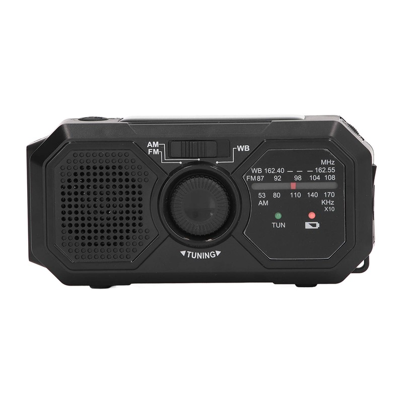 Solar Hand Crank Radio NOAA Portable Multifunctional Hand Crank Weather