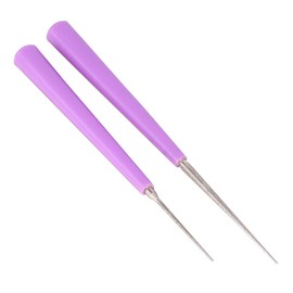 SHINEOFI 2 Pcs Bead Hole Punch Bead Hole Enlarger Tool Clay Beads Bracelet Making Kit Spinner Crimp Tubes Reamer Beading Tools Puncher para Macrame Cord Jewelry Findings Supplies Violet