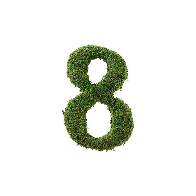Lillian Rose Green Décor Moss Monogram Number 8 Wedding Table