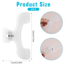 2Pcs Transparent Book Page Holders for Reading, Book Clip Bookmark, Books Opener Holder Convenient for Reading Teaching and Fixing Manuscripts Music Books, Page Marker Clips Suitable for Teacher