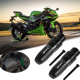 For Ninja ZX6R ZX 6R ZX-636 ZX6R ZX636 ZX-6R 2018-2024 2023 2022 2021 Motorcycle Falling Protection Frame Sliders Crash Pads Exhaust Protector (Black pair)