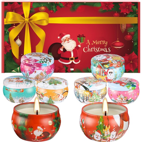 Navidad Velas Aromaticas, Velas Aromaticas, Juego de 8 Piezas (2.5