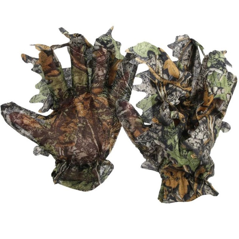 RALSPEC 3D Camouflage Ghillie Gloves Hunting Airsoft Photographer Sniper Real