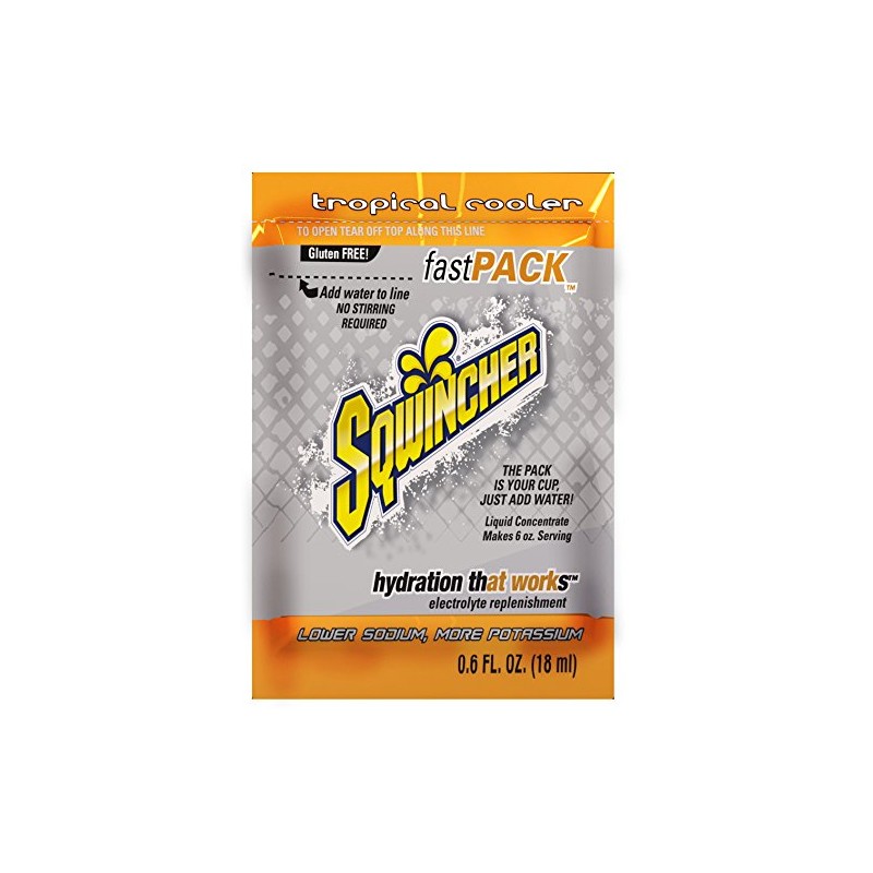 Sqwincher 015309-TC Fast Pack Liquid Concentrate Packet, 6 oz, Orange,