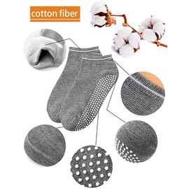 8 Pairs Non Slip Women Yoga Socks with Grips for Pilates, Unisex Yoga Sticky Socks for Martial Arts Fitness Dance Barre, Full Toe Ankle Grip Socks Cushioned for Hospital Home Workout Sports (8Colours)