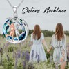 ROMANTIC WORK Sisters Necklace for 2 Girls Sterling Silver Sister