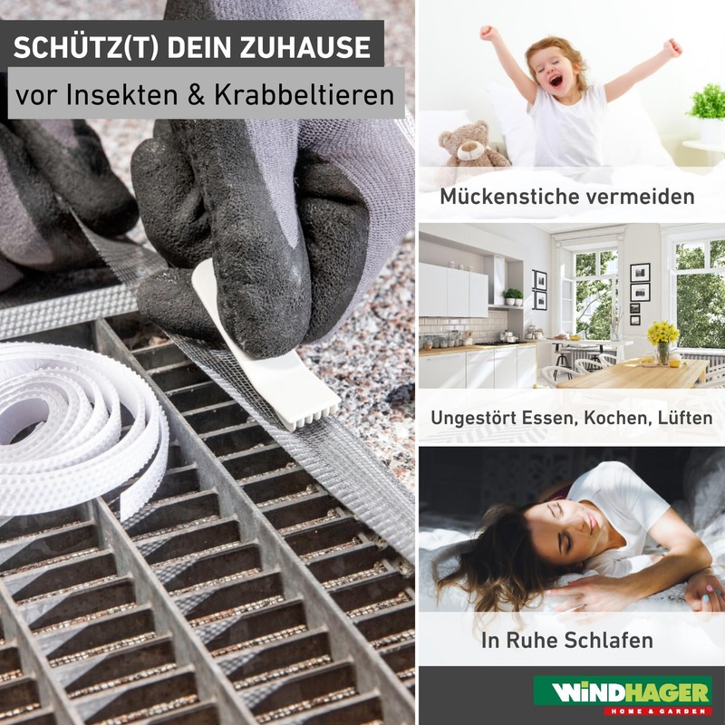 Windhager Fly Screen Mounting Tape, 2 x 2.5 m Transparent