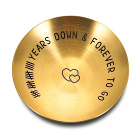 Delujouberst 19th Anniversary Bronze Gifts for Him Her 19th Wedding Anniversary Gifs for Couple Wife Bronze Gifts for 19th Anniversary Jewelry Tray 4'' Jewelry Dish Best 19th Anniversary Wedding Gifts