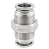 Yoebor Stainless Steel 304 Pneumatic Push to Connect Bulkhead Union