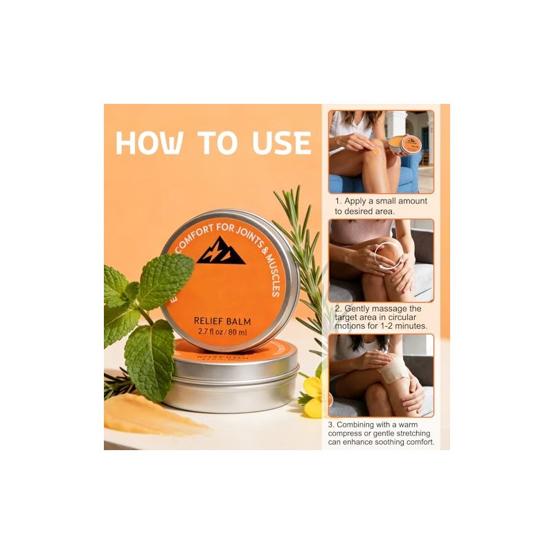 2pcs Soothing Massage Cream for Knee, Foot, Back & Joint,