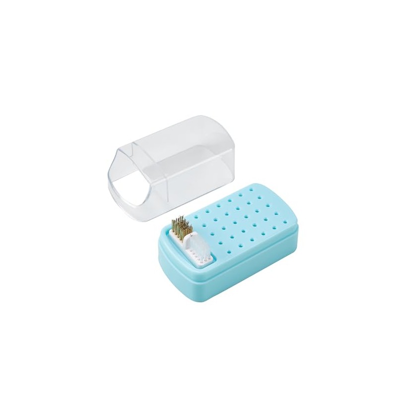 ACKEIVTO Nail Bit Holder, 30 Holes with Cleaning Brush, Dustproof