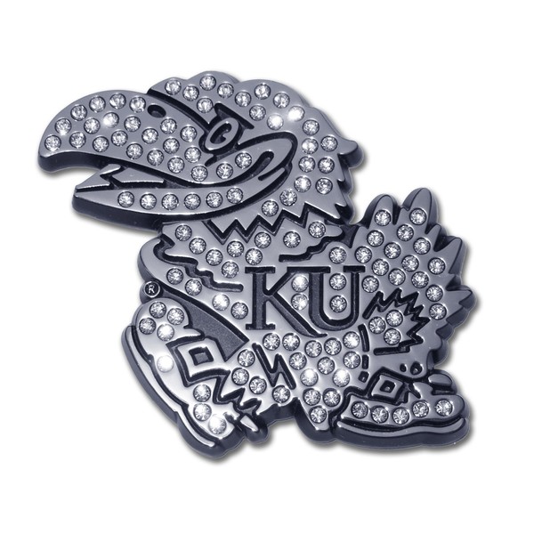 Elektroplate University of Kansas (Jayhawk w/Austrian Crystals) Emblem
