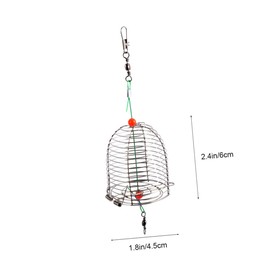 Mikinona 10 PCS Stainless Steel Fishing Feeder Trap Cage Durable Lure Basket for Fishing Tackle Lightweight and Portable Design for Beginners and Professionals
