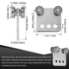 2Pcs 4 Wheel Trolley Assembly Rollers Four Bearing Trolley Assembly