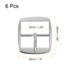 sourcing map Metal Roller Buckle, 6Pcs 1.26" Single Prong Belt