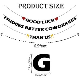 Good Luck Finding Better Coworkers Than Us Banner Decoration, Glitter Farewell Decor Banner Going Away Party Decor Hanging Coworker Leaving Decor, Farewell Gifts for Coworkers Office Party Supplies