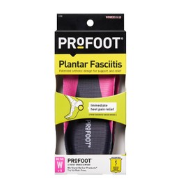 PROFOOT Plantar Fasciitis Orthotics, Women's 6-10, 1 Pair