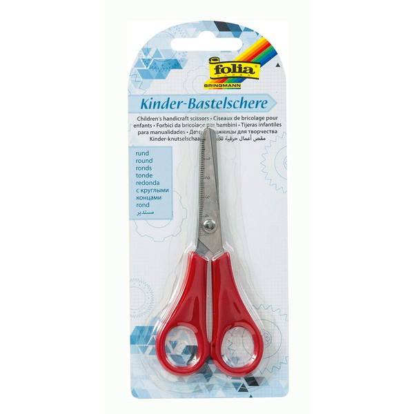 Folia Bringmann Children's Craft Scissors with Rounded Tip with cm scale
