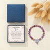 LINY Amethyst Hummingbird Bracelets Unique Hummingbird Gifts for Women with