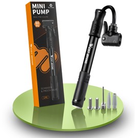 West Biking Bicycle Pump - Air Pump Bicycle for Quick Tyre Inflation, Bicycle Pump All Valves (Presta, Schrader), Lightweight and Portable Bicycle Air Pump, Ideal for MTB, BMX and Ball Pumps