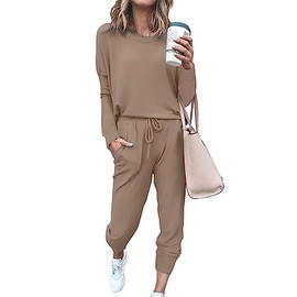 ETCYY NEW Lounge Sets for Women Sweatsuits Sets Two Piece Outfit Long Sleeve Pant Workout Athletic Tracksuits