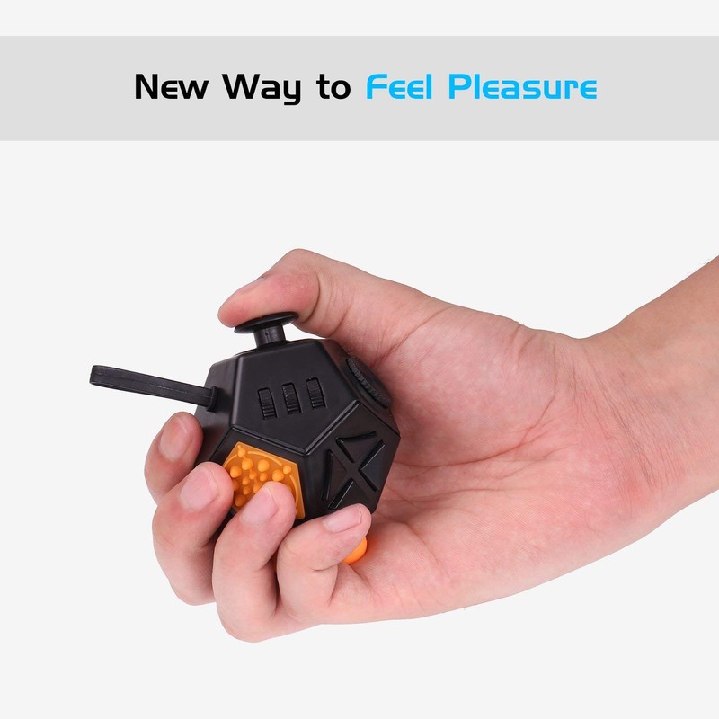 ATIC 12 Sided Fidget Cube, Fidget Twiddle Cube Dodecagon Stress