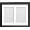 Allington Range 10x8-inch Black Picture Photo Frame with White 2-Aperture Mount for Image Size 6x4-inch