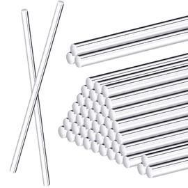 30 varillas de acrílico de 12 pulgadas para manualidades de bricolaje de 0.25 pulgadas de diámetro, varillas redondas acrílicas de tira de acrílico para decoración de tartas para bricolaje suministros