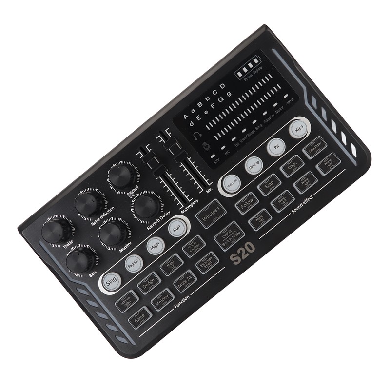 BT5.0 Wireless Sound Card Noise Reduction Modes Adjustable Sound Mixer