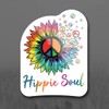 Hippie Soul Magnet for Refrigerator Locker Toolbox Car White Board