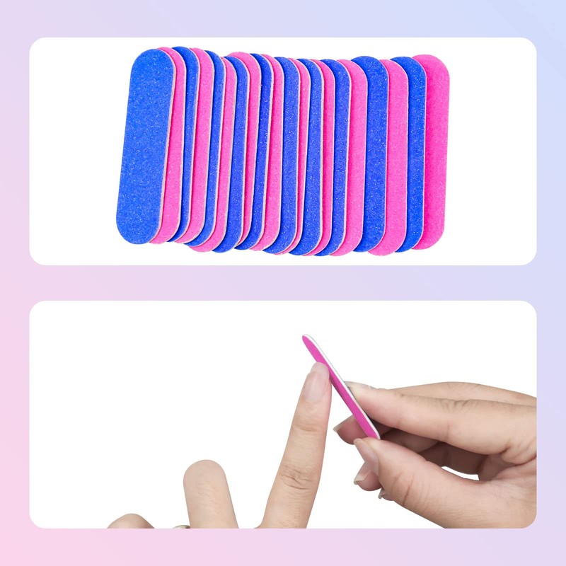 100PCS Nail File Set Disposable Mini Nail File 180/240 Professional